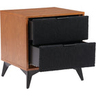 Zuo Zarif Nightstand Black & Walnut