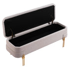 Zuo Lebreton Storage Bench Oatmeal Beige