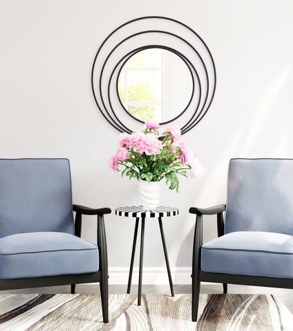 Zuo Luna Round Mirror Black