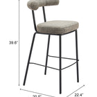 Zuo Kede Barstool Green Tweed