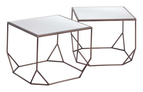 Zuo Arzon Coffee Table Set (2-Piece) Bronze