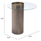 Zuo Emi End Table Antique Bronze