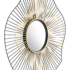 Zuo Comet Round Mirror Black & Gold