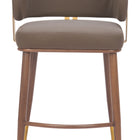 Zuo Brew Counter Stool Brown & Walnut