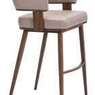 Zuo Poise Barstool Brown & Walnut