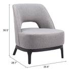 Zuo Mistley Accent Chair Gray