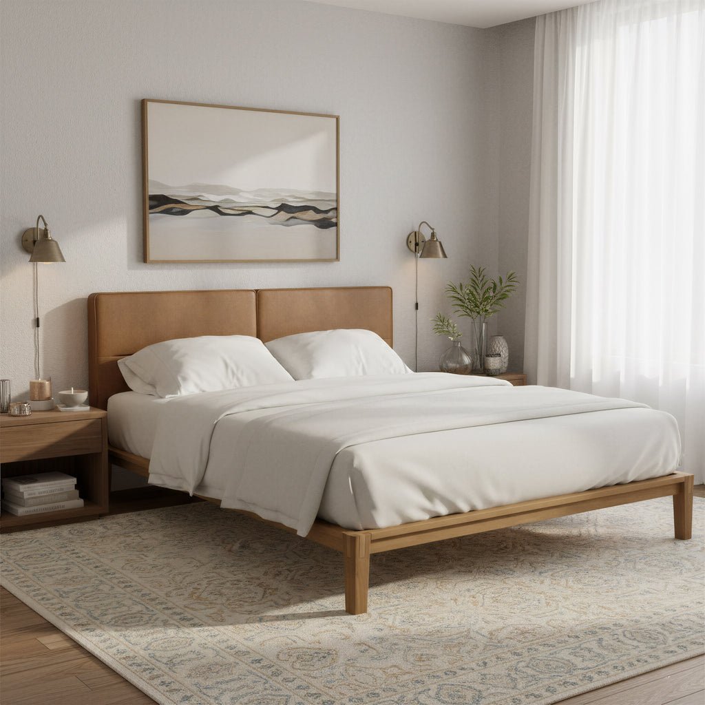 Zuo Luum Queen Platform Bed Frame Natural