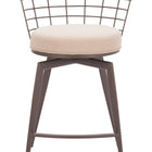 Zuo Saku Swivel Counter Stool Beige & Brown