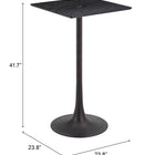 Zuo Valleta Bar Table Black