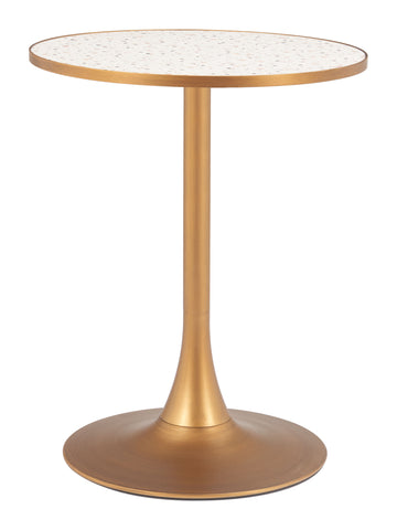 Zuo Bite Bistro Table Beige & Gold