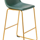 Zuo Augusta Barstool (Set of 2) Green & Gold