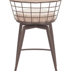 Zuo Saku Swivel Counter Stool Beige & Brown