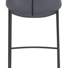 Zuo Magnus Barstool (Set of 2) Dark Gray & Black