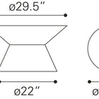 Zuo Electron Coffee Table Gold