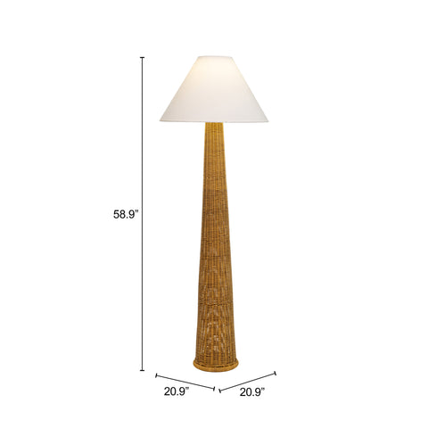 Zuo Palmia Solar Floor Lamp Natural
