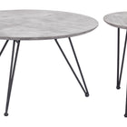 Zuo Kerris Coffee Table Set (2-Piece) Gray & Black