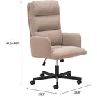 Zuo Sable Office Chair Gray