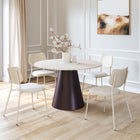 Zuo Jorf Dining Table Beige & Bronze