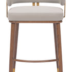 Zuo Brew Barstool Beige & Walnut