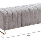 Zuo Pender Bench Stone Gray