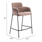 Zuo Marcel Counter Stool (Set of 2) Brown