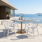 Zuo Caliza Dining Table White & Gold