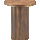 Zuo Afinato Side Table Brown
