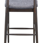 Zuo Tuzka Barstool (Set of 2) Gray & Espresso