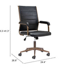 Zuo Auction Office Chair Vintage Black