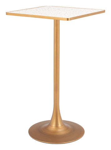 Zuo Spot Bar Table Beige & Gold