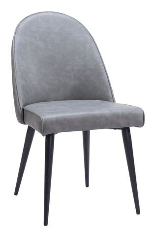 Zuo Silloth Armless Dining Chair (Set of 2) Gray