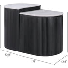 Zuo Ormara Side Table Set (2-Piece) White & Black