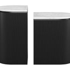 Zuo Ormara Side Table Set (2-Piece) White & Black
