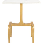 Zuo Clement Side Table White & Gold