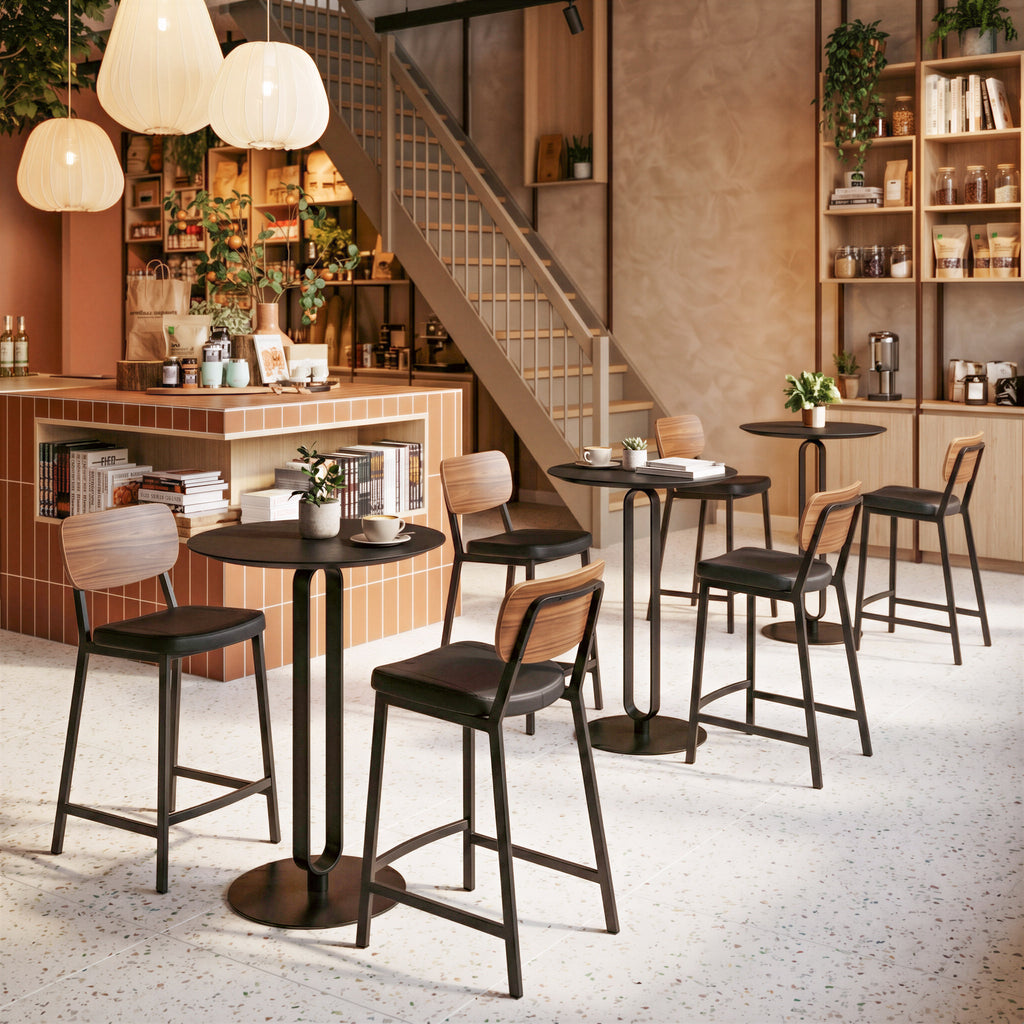 Zuo Ardenne Counter Stool (Set of 2) Black & Brown