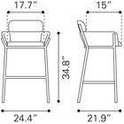 Zuo Bremor Barstool Beige