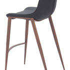 Zuo Magnus Barstool (Set of 2) Black & Walnut