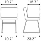 Zuo Pago Dining Chair (Set of 2) Brown