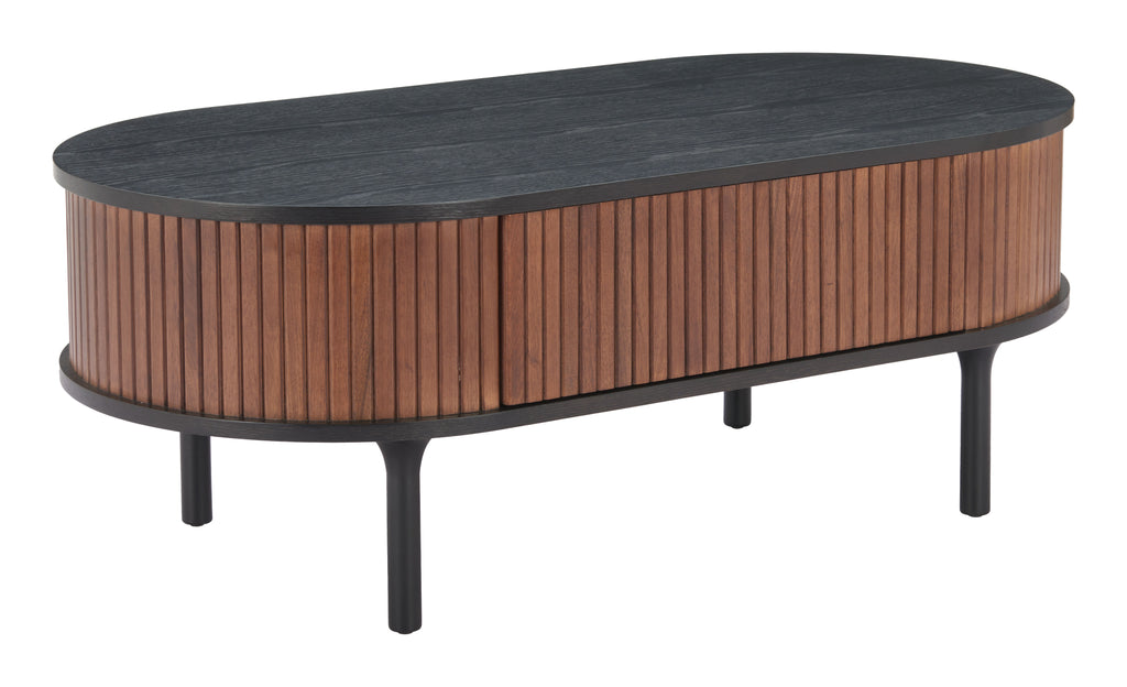 Zuo Koriana Coffee Table Black & Walnut
