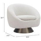 Zuo Modan Swivel Chair Misty Gray