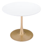 Zuo Opus Dining Table White & Gold