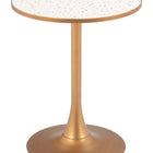 Zuo Bite Bistro Table Beige & Gold