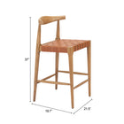 Zuo Bandani Counter Stool Tan