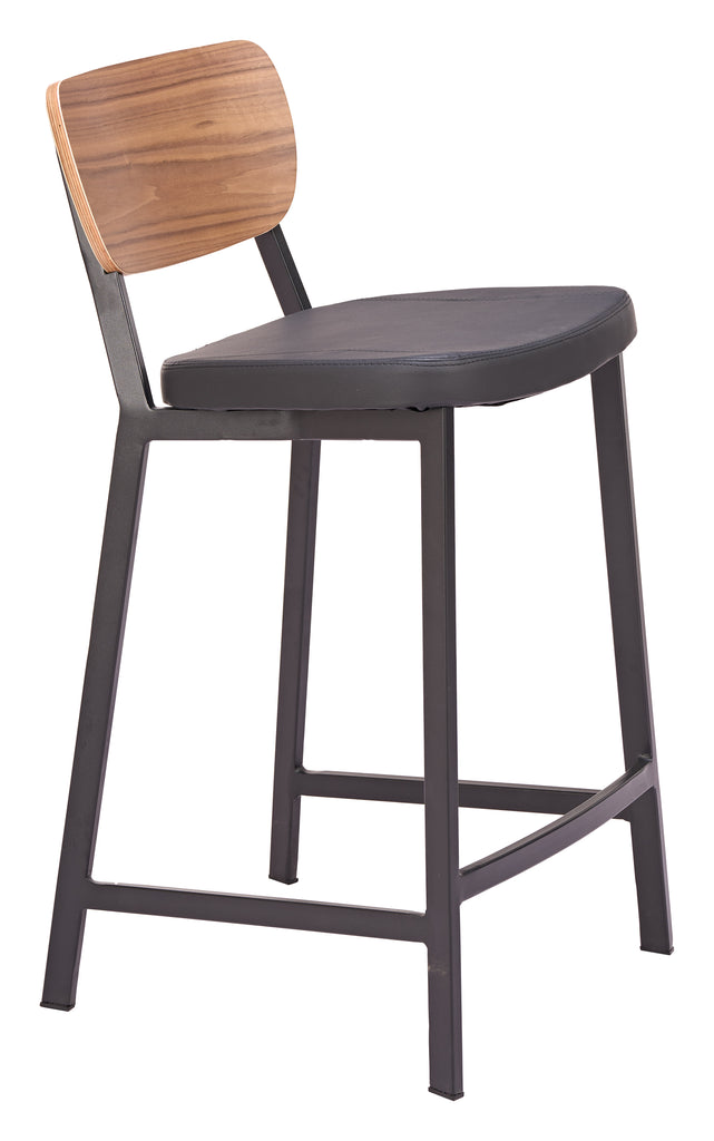 Zuo Ardenne Counter Stool (Set of 2) Black & Brown