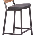Zuo Ardenne Counter Stool (Set of 2) Black & Brown