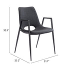 Zuo Desi Dining Chair (Set of 2) Black