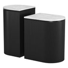 Zuo Ormara Side Table Set (2-Piece) White & Black
