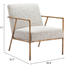 Zuo Norrebro Accent Chair Beige Frost
