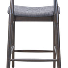 Zuo Tuzka Counter Stool (Set of 2) Gray & Espresso