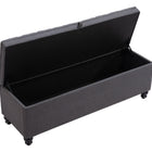 Zuo Halifax Storage Bench Gravel Gray